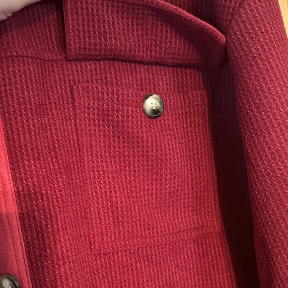 Elegant Red Utility Jacket for Women - Picture 8 of 9